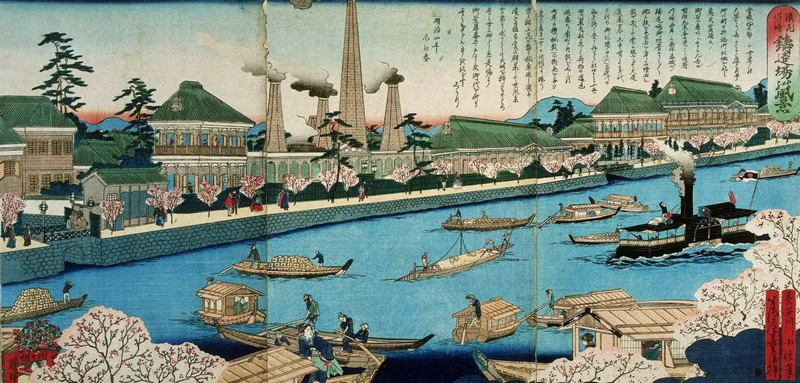 明治维新时期的日本铸造厂（资料图）