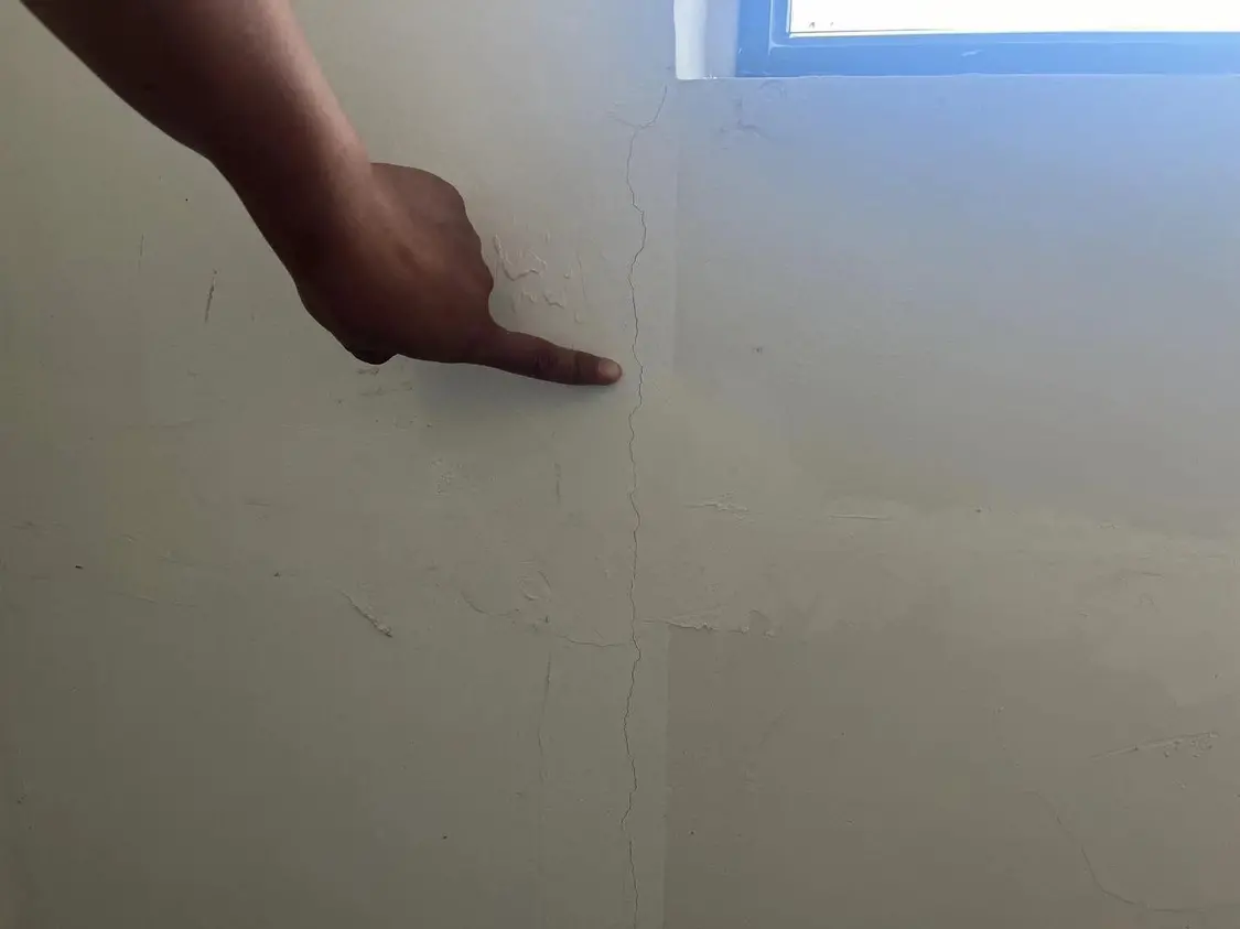 ▲业主反映的房屋裂缝