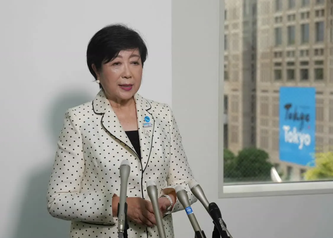 2024年7月8日，小池百合子连任东京都知事后发表讲话IC Photo