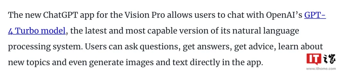OpenAI推出Vision Pro版ChatGPT，界面与iPad版客户端差别不大