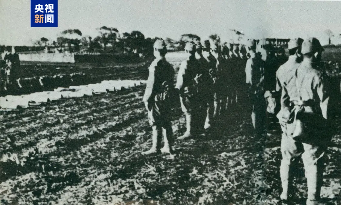 △七三一部队进行野外实验的场景(图片由侵华日军第七三一部队罪证陈列馆提供)