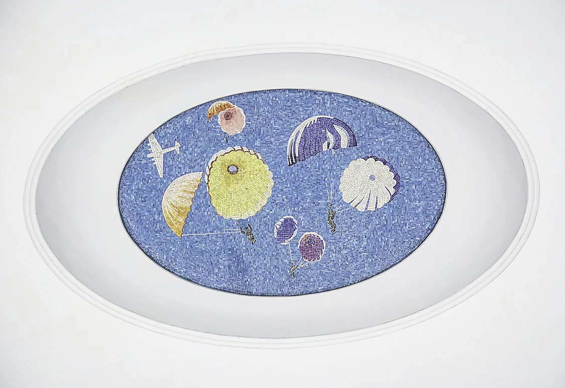 马雅可夫斯基站的彩石马赛克壁画