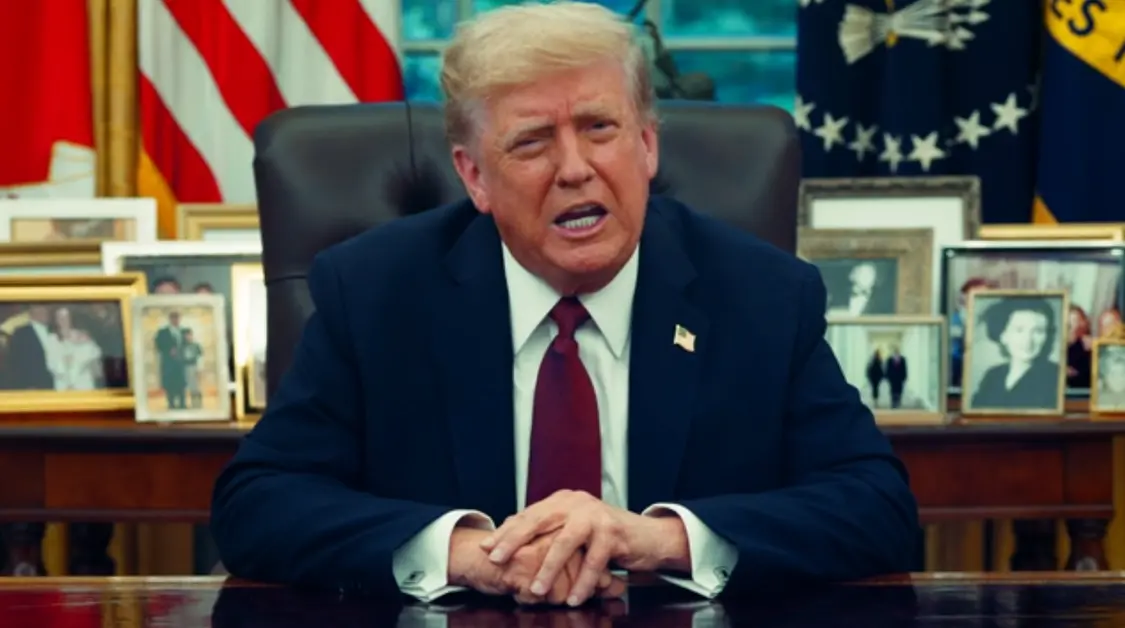 △特朗普讲话截图