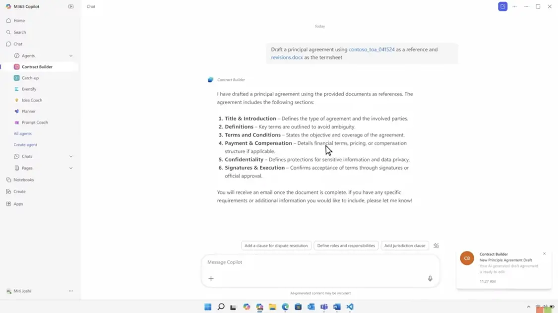 Microsoft 365 内可创建 AI Agent｜图片来源：微软