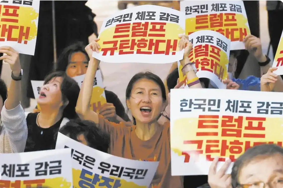 特朗普要求被拘留韩公民留下，致其归国程序中断