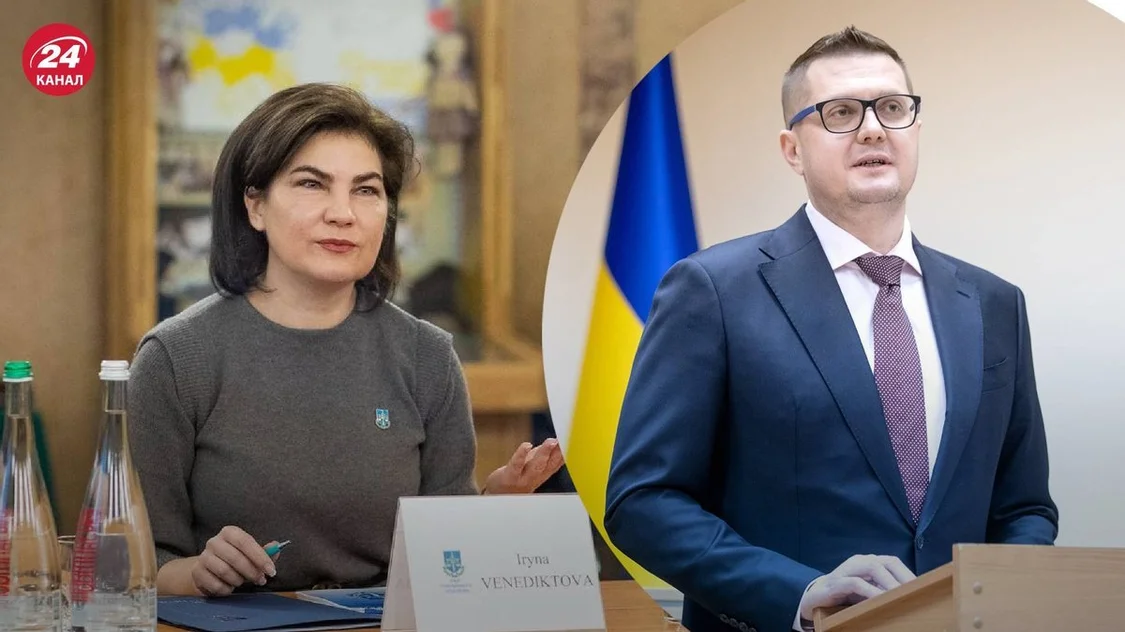 乌克兰总检察长伊琳娜·韦内迪克托娃（左）乌克兰国家安全局局长伊万·巴卡诺夫（右）
