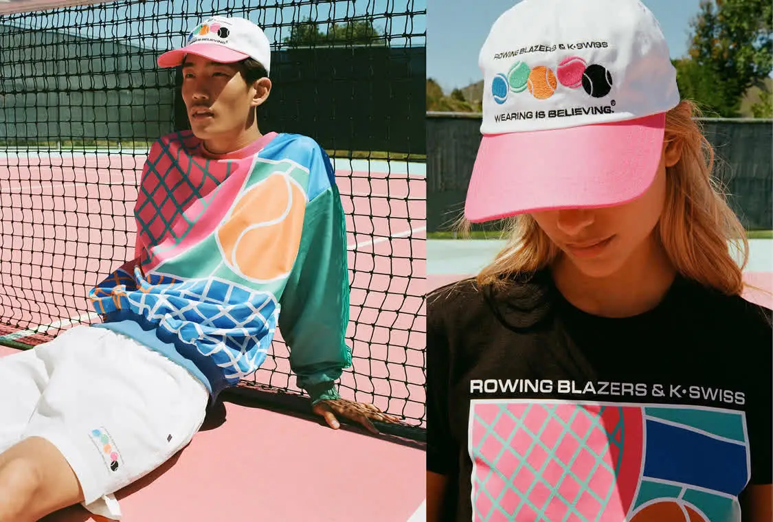 ROWING BLAZERS 携手 K·SWISS 发布全新彩色网球胶囊系列，传奇美国网球名将 Mardy Fish 出镜宣传大片