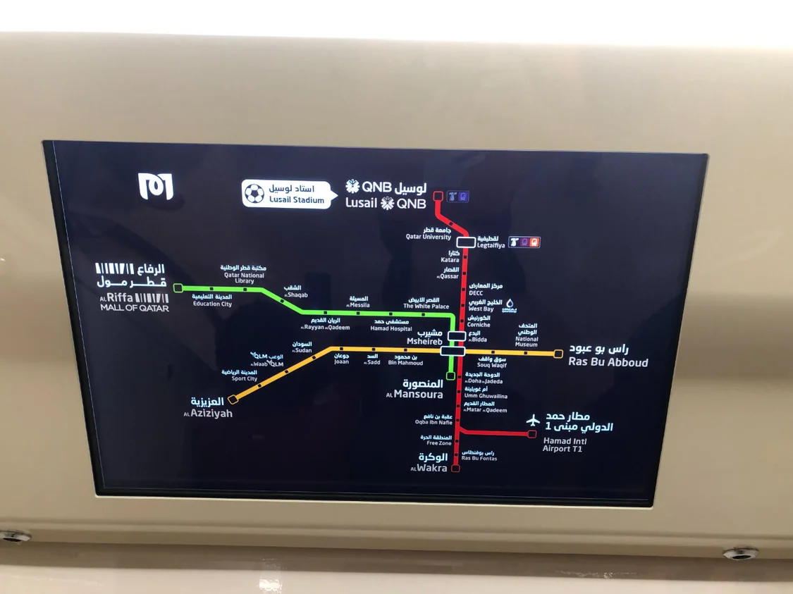 卡塔尔当地的地铁大大缓解了交通拥堵状况