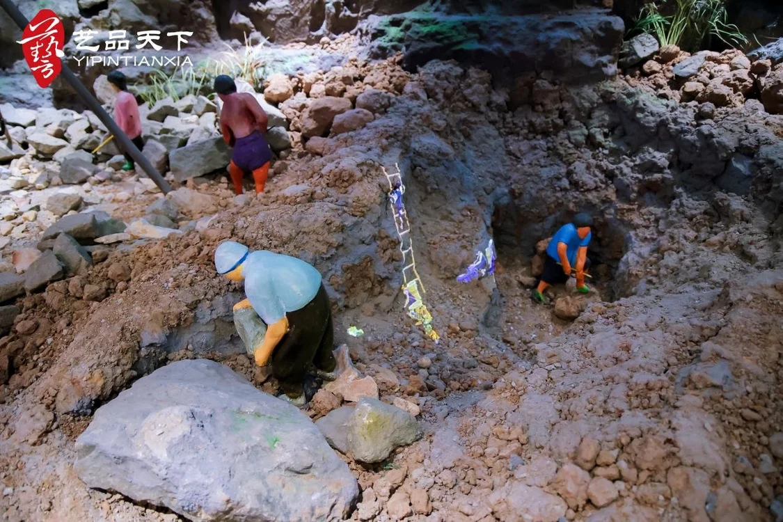 缅甸玉石挖掘展示区