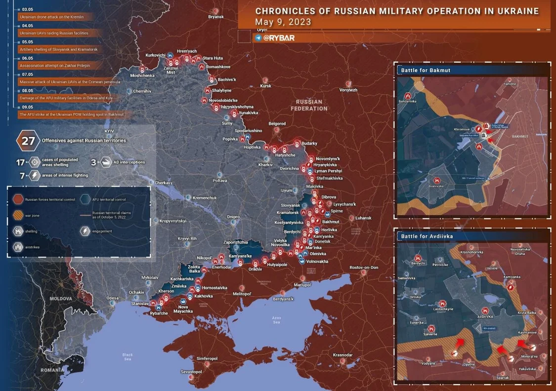 5月10日俄乌战场情报：美国将向乌克兰提供12亿美元军事援助