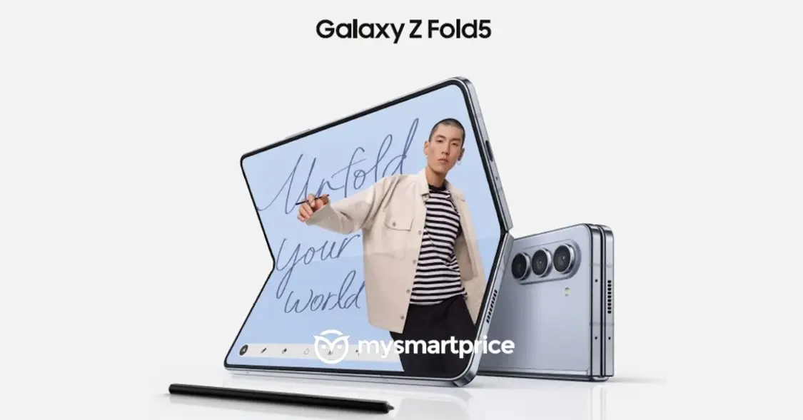 三星Galaxy Z Fold5手机官方海报泄露 折叠缝隙终于消失