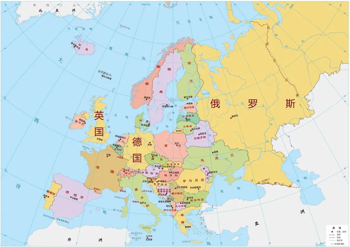 从地图可以看出东欧国家已成为俄罗斯和西欧国家间的“缓冲带”