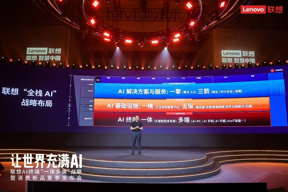 联想AI终端“一体多端”战略暨消费新品夏季发布会