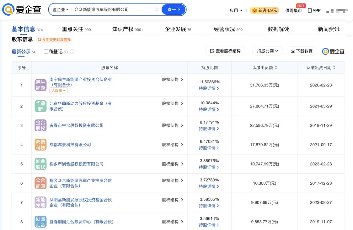 图源：爱企查App