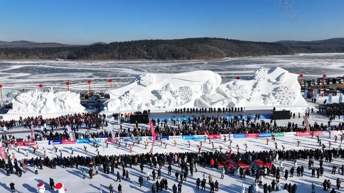 净月潭瓦萨滑雪节开幕现场。官方供图