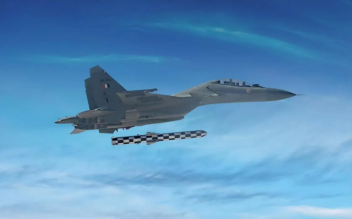 图为印度测试使用苏-30MKI 战机发射“布拉莫斯”巡航导弹