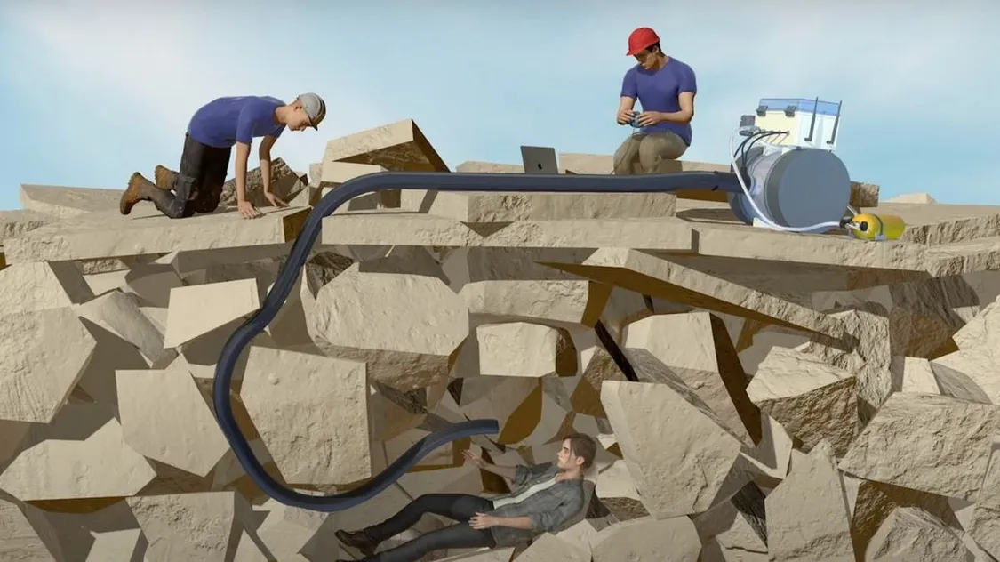 软藤状机器人帮助救援人员寻找幸存者