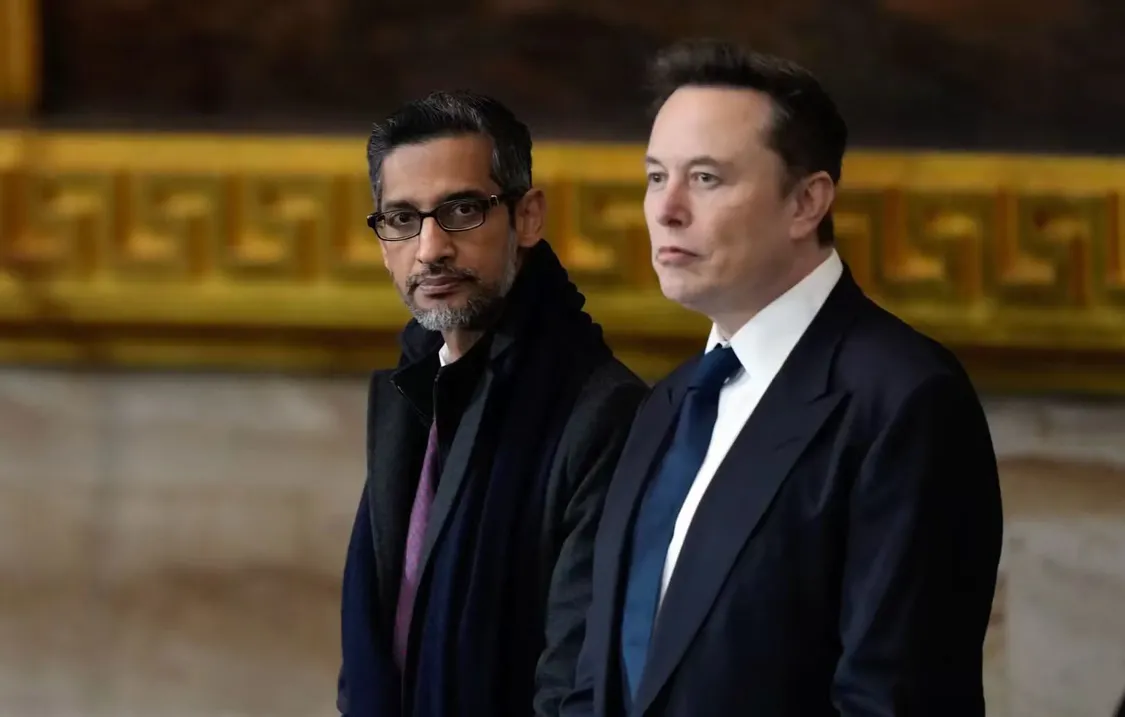 谷歌CEO皮查伊与马斯克