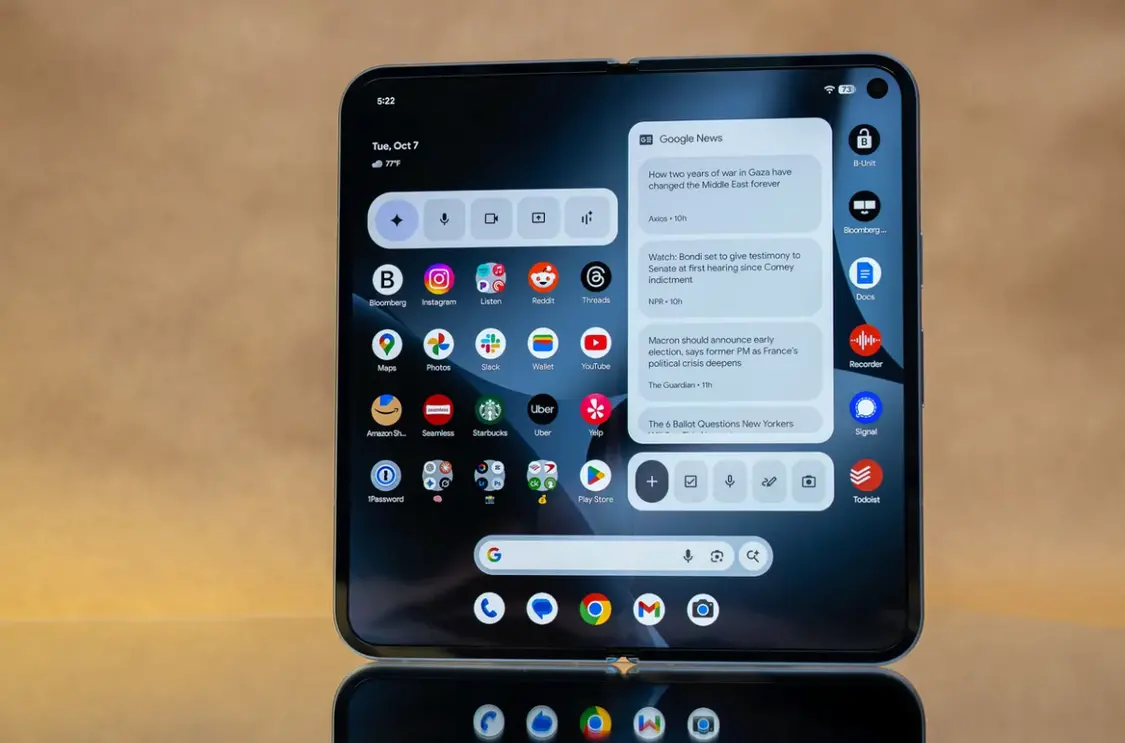 谷歌Pixel 10 Pro Fold的宽屏
