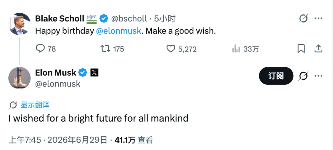 世界首富马斯克55岁生日许愿：希望全人类有光明的未来_https://www.izongheng.net_企业_第2张
