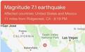 美国加州发生7.1级大地震