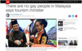 马来西亚没有同性恋？大马旅游部长紧急回应