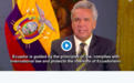 厄瓜多尔总统发表声明，解释为何取消对阿桑奇的庇护