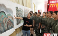 庆祝“八一”建军节 书画奇石作品进军营