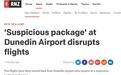 新西兰机场出现可疑包裹 机场关闭