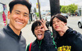 Bridge重庆偶遇彭于晏 二人同框合影帅气又有型