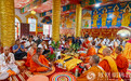 云南临沧市南传佛教各县区佛寺举行“苏坦弄”祈福仪式