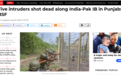 印媒：印度边境安全部队在印巴边境击毙5名“入侵者”
