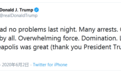 特朗普更新推特：华盛顿昨晚没出状况，得谢谢特朗普总统