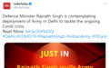 印媒：印度防长正考虑在德里部署军队，应对新冠危机