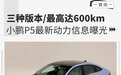 三种版本 最高达600km 小鹏P5最新动力信息曝光