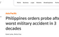 菲军机坠毁事故死亡人数升至52人 杜特尔特前往海军基地悼念
