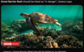 大堡礁或列入濒危世界遗产 澳大利亚很着急