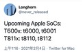 苹果(AAPL.US)4款芯片曝光，或用于新iPhone和高端Mac