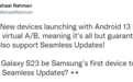 Android13或将强制要求A/B分区无缝更新