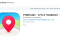 华为花瓣地图Petal Maps上架苹果App Store