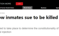 美国两名死刑犯申请用枪决替代注射，为“死得痛快”