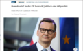 波兰总理投书德媒 控诉欧盟内部存在“帝国主义”