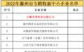 安徽光智成功入选滁州市“专精特新”企业名单