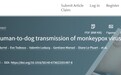 宠物狗感染猴痘 疑似首例“人传狗”美国CDC改防控指南
