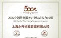 旭辉永升服务再受市场肯定，获中国物业服务综合实力TOP10