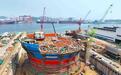 亚洲首艘圆筒型FPSO船体建造在山东青岛完工