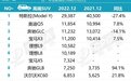 2022年高端SUV销量排名：BBA竞争激烈，Model Y夺冠仍大幅官降