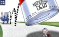 美媒刊载漫画揭债务危机真相：普通民众才是最终受害者
