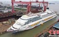 中国首艘国产大型邮轮“爱达·魔都号”开始进行救生艇脱钩巡游试验