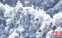 陕西汉中：龙头山银装素裹 游人雪中漫步
